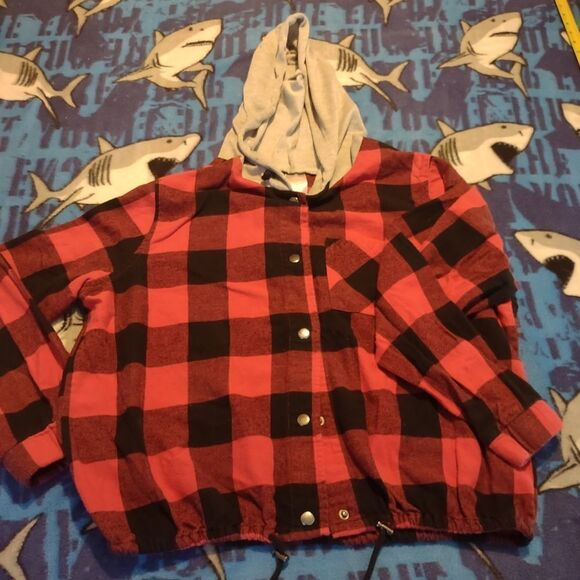 No Boundaries Child's Flannel Hoody XXL  (0219) - Picture 1 of 5